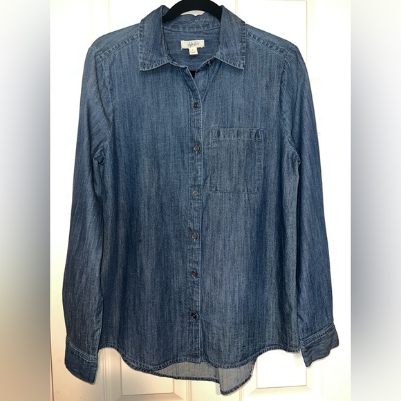 💙 NWT! Style & Co Chambray Shirt - Picture 2 of 5